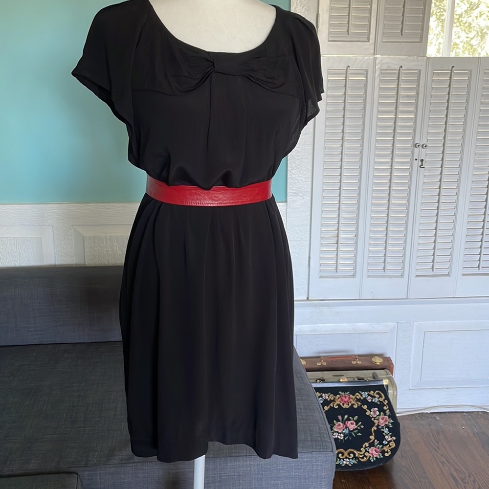 Anthropologie Bow HD In PARIS Retro Dress W/ Bow Accent SZ 10 NWOT